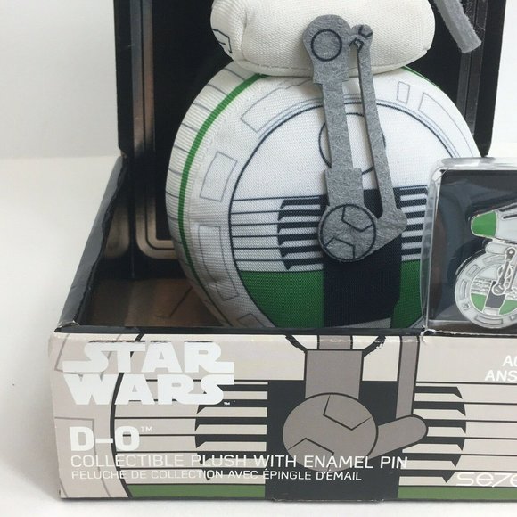 Disney Star Wars D-O Stylized 7" Droid Plush With Enamel Pin Collectible D-0 New - Picture 3 of 12